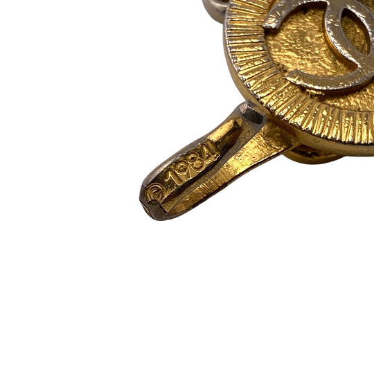 CHANEL belt Gold Plated gold COCO Mark 1984 Chain Women Used Authentic