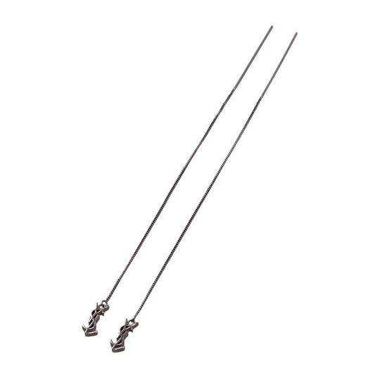 SAINT LAURENT Pierce Gold Plated Silver Opium Threader Women Used Authentic