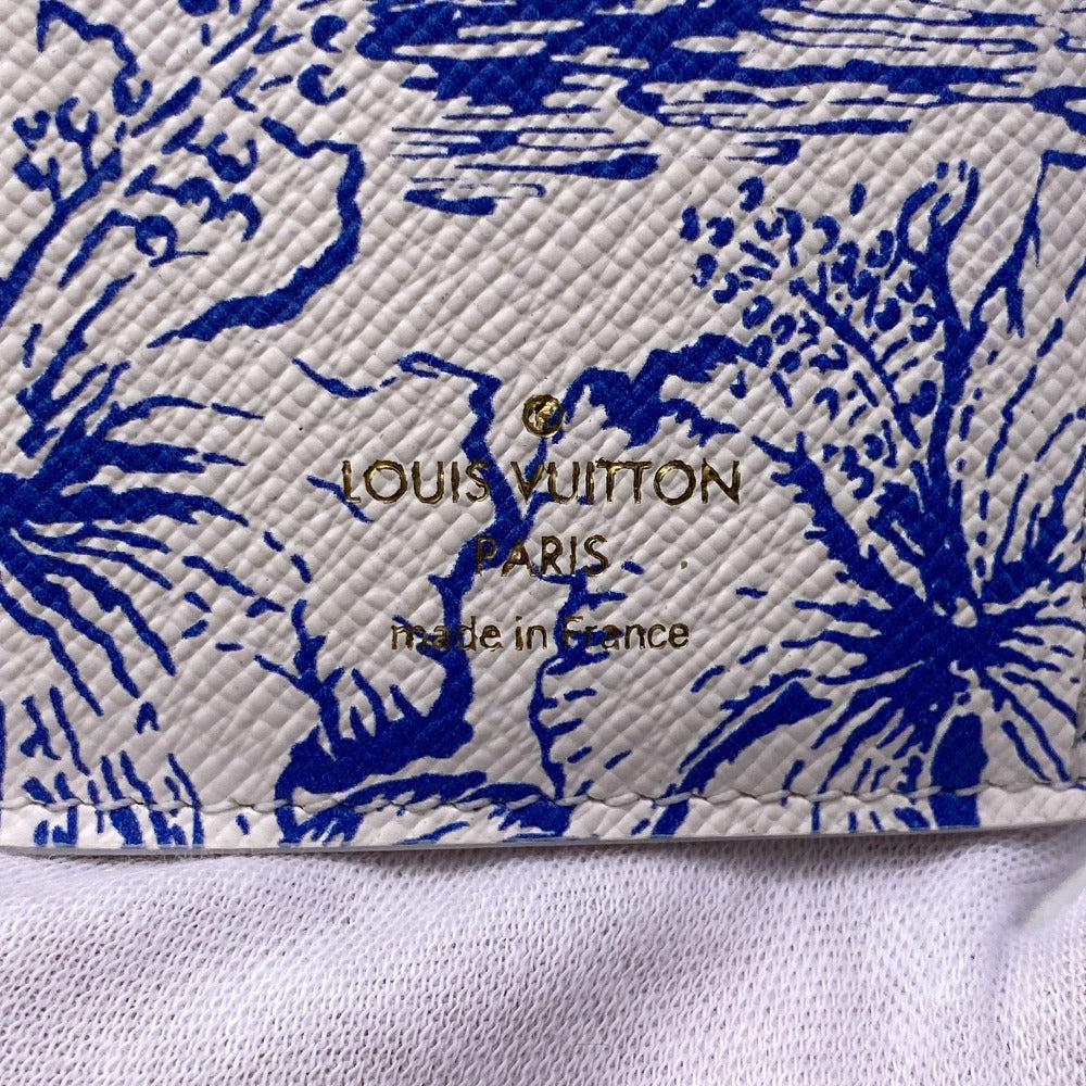LOUIS VUITTON Bifold Wallet M83623 Monogram blue Monogram Portefeuille Victorine Women Used Authentic