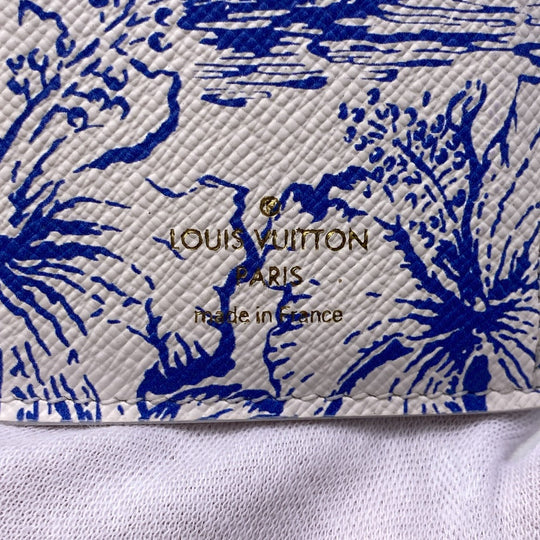 LOUIS VUITTON Bifold Wallet M83623 Monogram blue Monogram Portefeuille Victorine Women Used Authentic