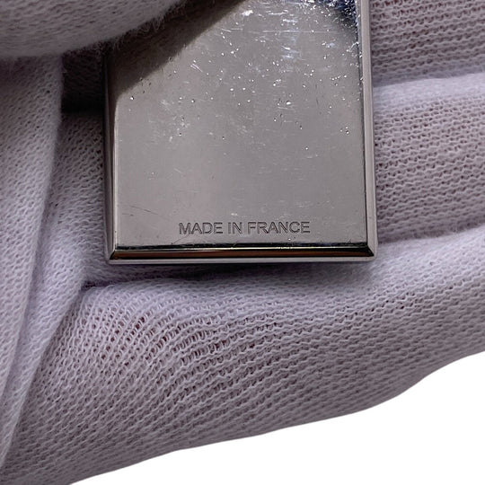 HERMES key ring Stainless Steel black Illusion mens Used Authentic