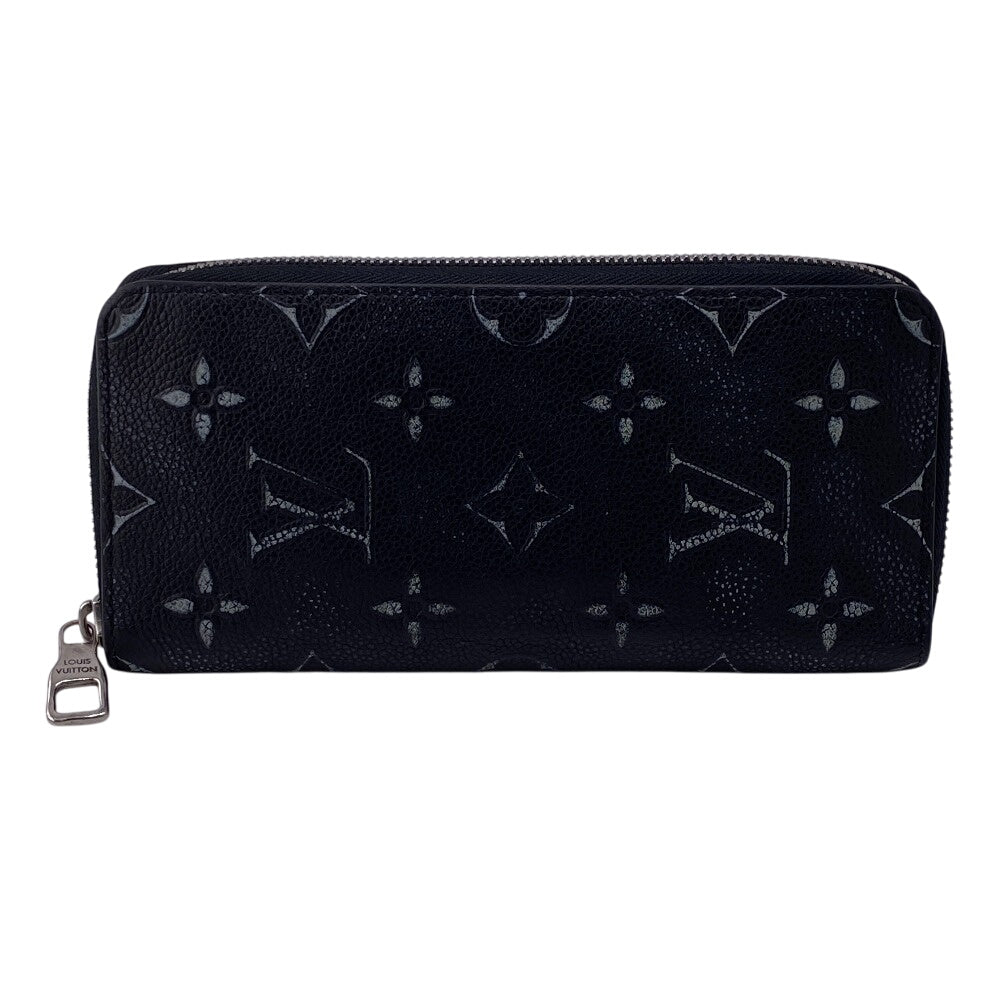 LOUIS VUITTON Long Wallet Purse M81775 Monogram black Zippy wallet Monogram Vertical unisex(Unisex) Used Authentic