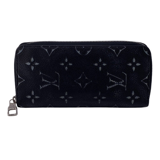 LOUIS VUITTON Long Wallet Purse M81775 Monogram black Zippy wallet Monogram Vertical unisex(Unisex) Used Authentic