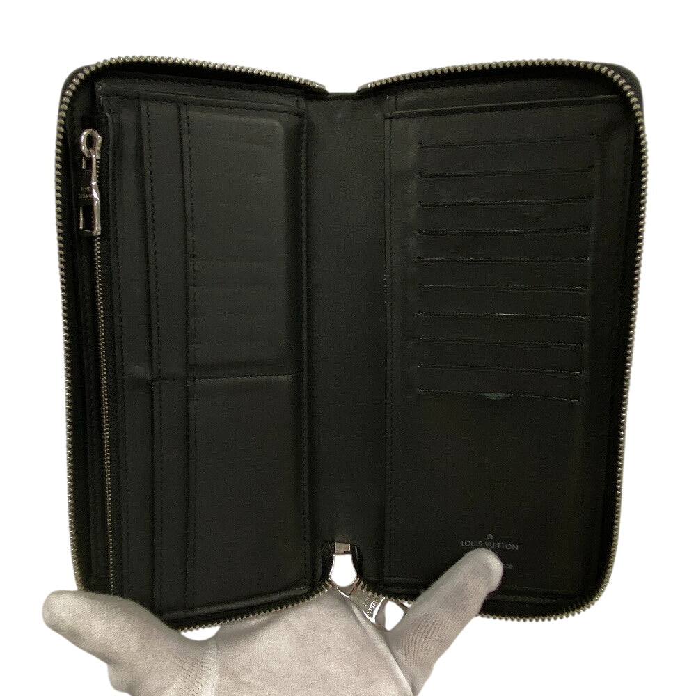 LOUIS VUITTON Long Wallet Purse M81775 Monogram black Zippy wallet Monogram Vertical unisex(Unisex) Used Authentic