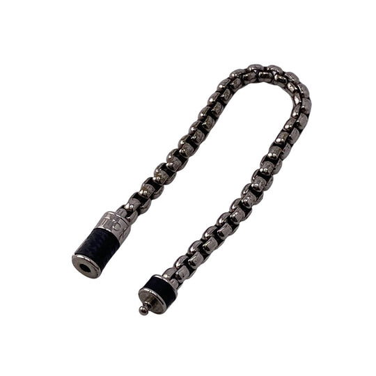 LOUIS VUITTON Bangle M62592 Gold Plated, Monogram Silver Chain Monogram Eclipse unisex(Unisex) Used Authentic