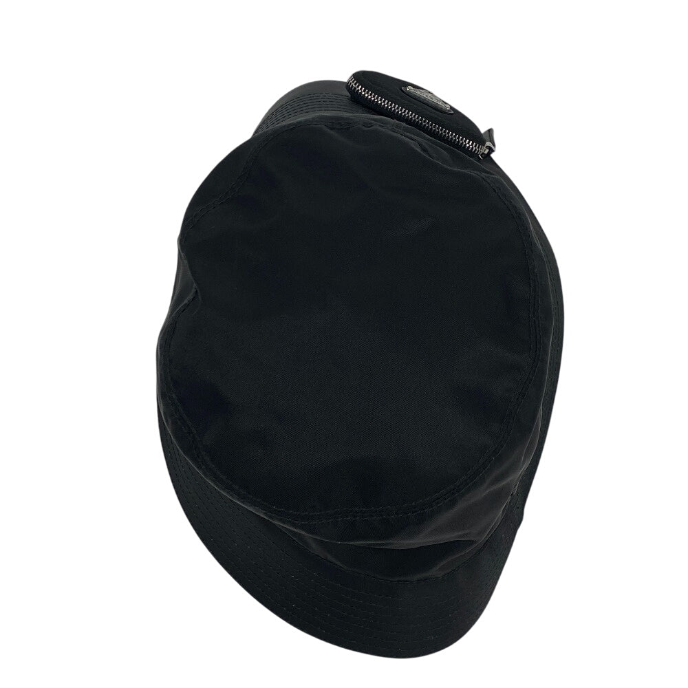 PRADA hat 2HC282 Nylon black Bucket hat polyamide unisex(Unisex) 59 Used Authentic