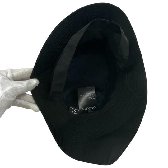 PRADA hat 2HC282 Nylon black Bucket hat polyamide unisex(Unisex) 59 Used Authentic
