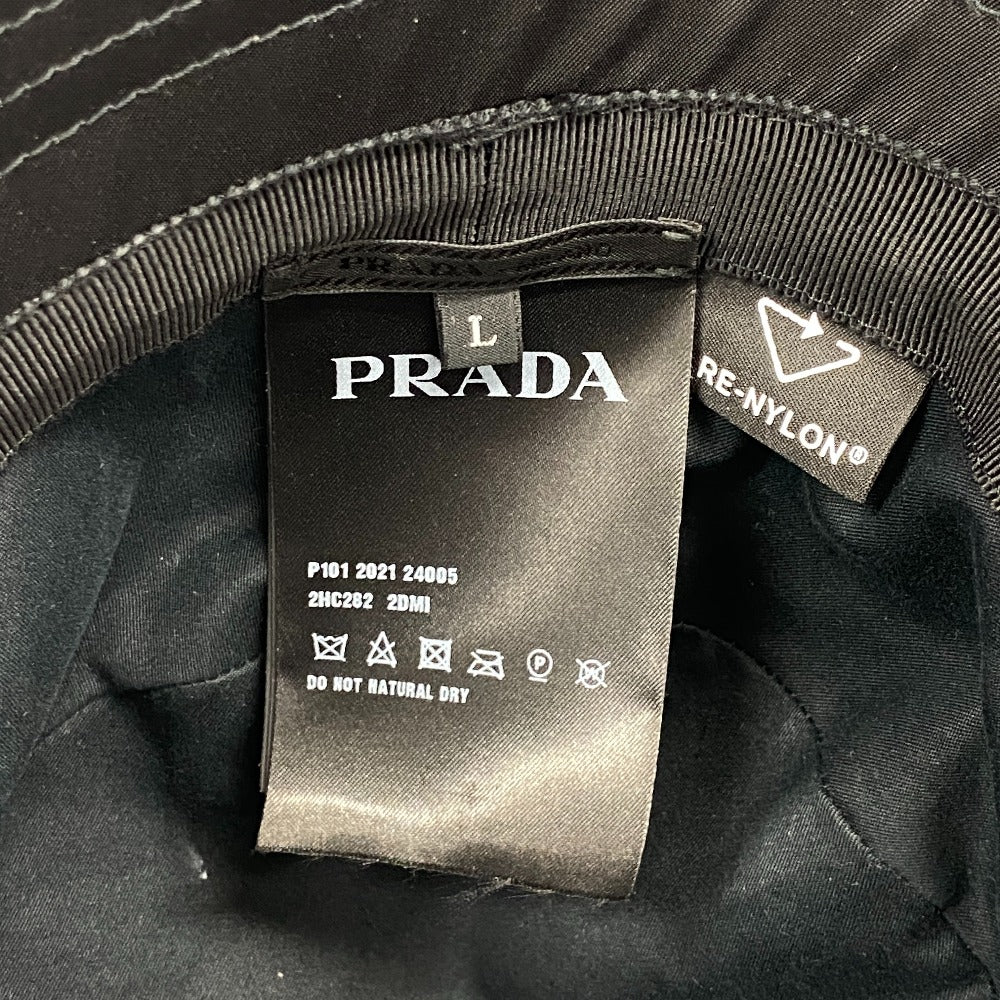 PRADA hat 2HC282 Nylon black Bucket hat polyamide unisex(Unisex) 59 Used Authentic