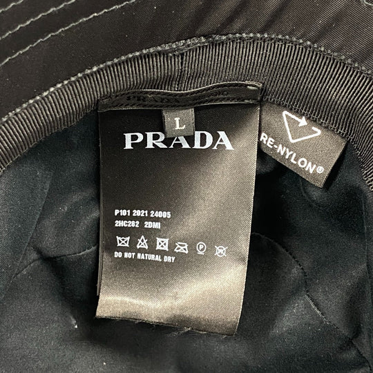PRADA hat 2HC282 Nylon black Bucket hat polyamide unisex(Unisex) 59 Used Authentic