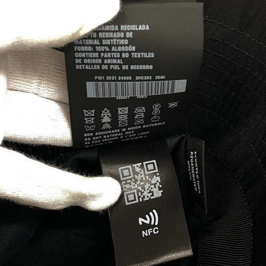 PRADA hat 2HC282 Nylon black Bucket hat polyamide unisex(Unisex) 59 Used Authentic