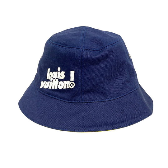 LOUIS VUITTON hat MP3124 Cotton, Polyester blue Beckett Hat Everyday LV Bonnet unisex(Unisex) 60 Used Authentic