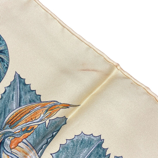 HERMES scarf silk multicolor Carre90 Pumpkin and colocynth Women Used Authentic