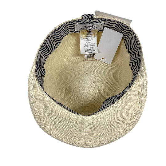 HERMES Casquette paper beige Serie Women 56 Used Authentic