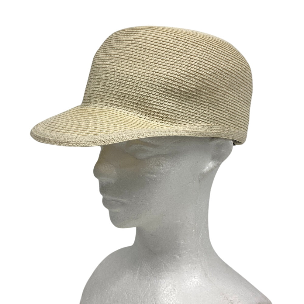 HERMES Casquette paper beige Serie Women 56 Used Authentic