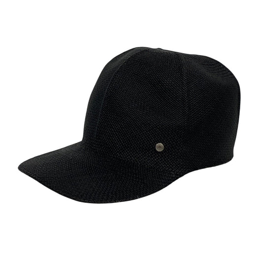 HERMES Casquette Raffia black Panama Cap Raffia Riley Women 59 Used Authentic