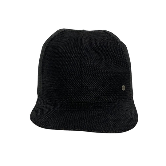 HERMES Casquette Raffia black Panama Cap Raffia Riley Women 59 Used Authentic