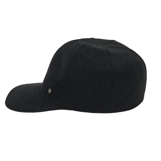 HERMES Casquette Raffia black Panama Cap Raffia Riley Women 59 Used Authentic