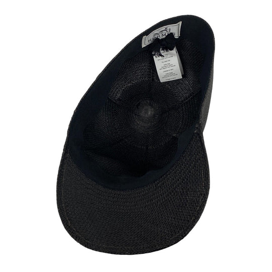 HERMES Casquette Raffia black Panama Cap Raffia Riley Women 59 Used Authentic