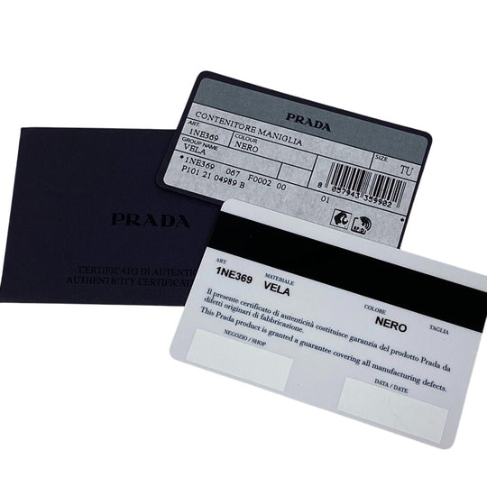 PRADA Pouch 1NE369 Nylon, Leather black Re Nylon unisex(Unisex) Used Authentic