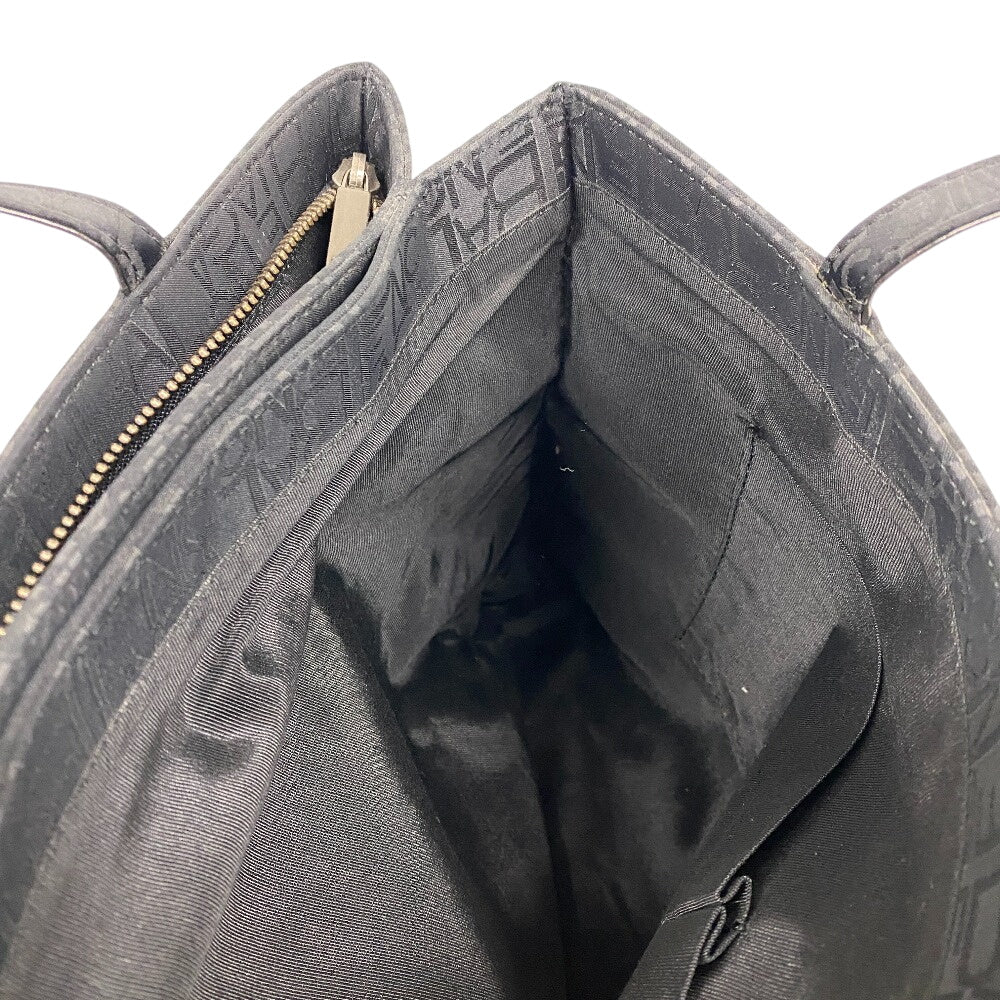 BALENCIAGA Tote Bag Nylon black Logo all-over pattern Women Used Authentic