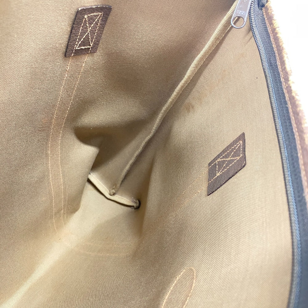 GUCCI Tote Bag 156 02 110 PVC coated canvas Brown 1 GG Supreme mens(Unisex) Used Authentic