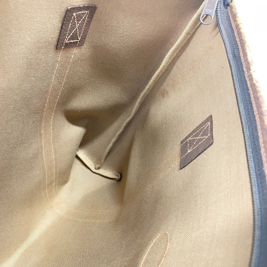 GUCCI Tote Bag 156 02 110 PVC coated canvas Brown 1 GG Supreme mens(Unisex) Used Authentic