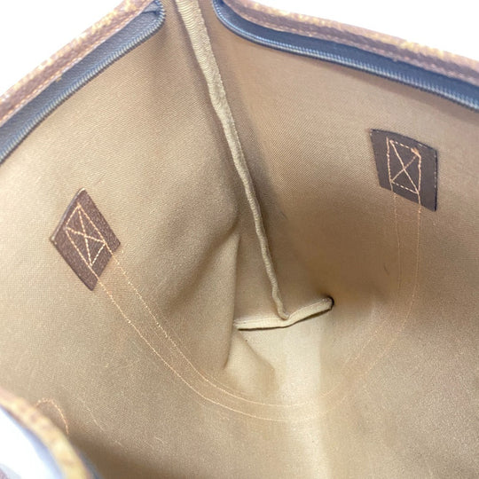 GUCCI Tote Bag 156 02 110 PVC coated canvas Brown 1 GG Supreme mens(Unisex) Used Authentic