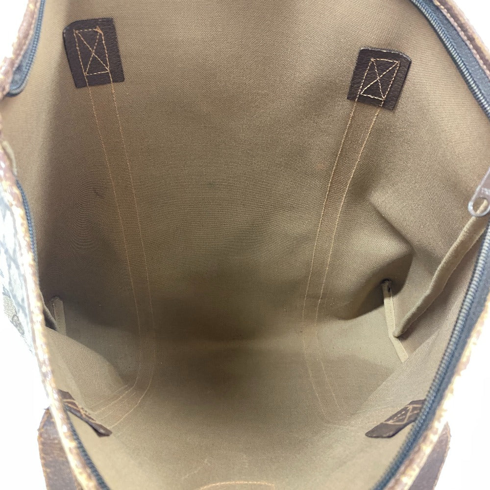 GUCCI Tote Bag 156 02 110 PVC coated canvas Brown 1 GG Supreme mens(Unisex) Used Authentic
