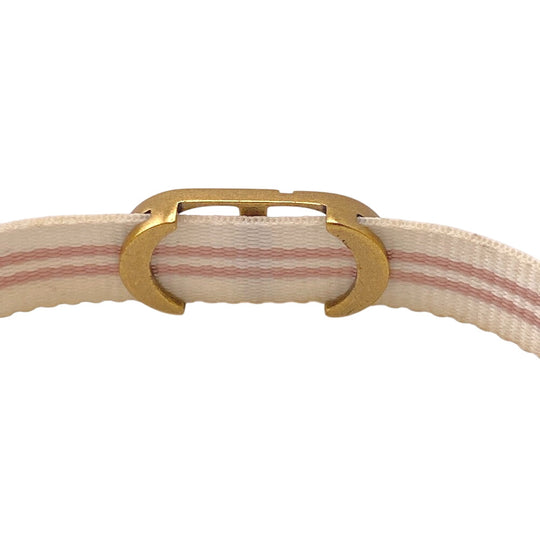 Dior choker Metal, Nylon white Petit CD Women Used Authentic