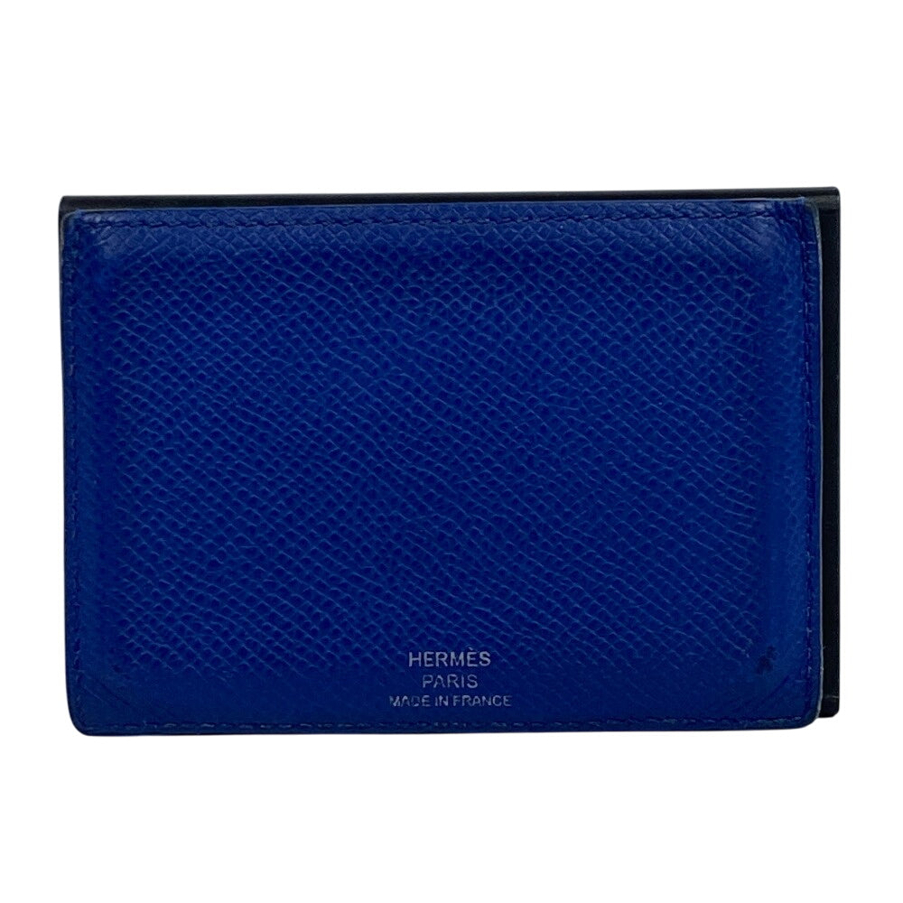 HERMES Card Case Epsom black Made in 2018 Petite Horizontal mens Used Authentic