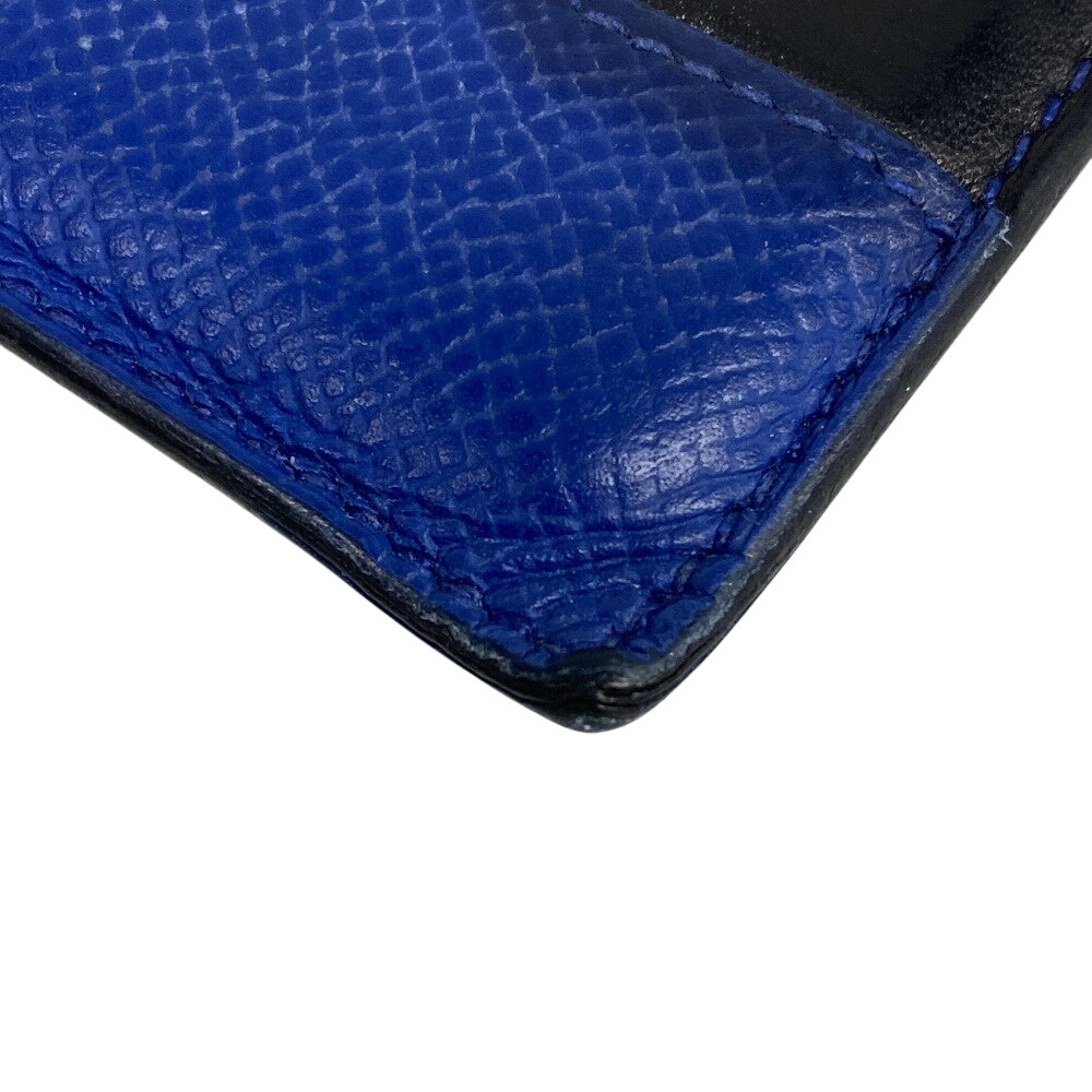 HERMES Card Case Epsom black Made in 2018 Petite Horizontal mens Used Authentic