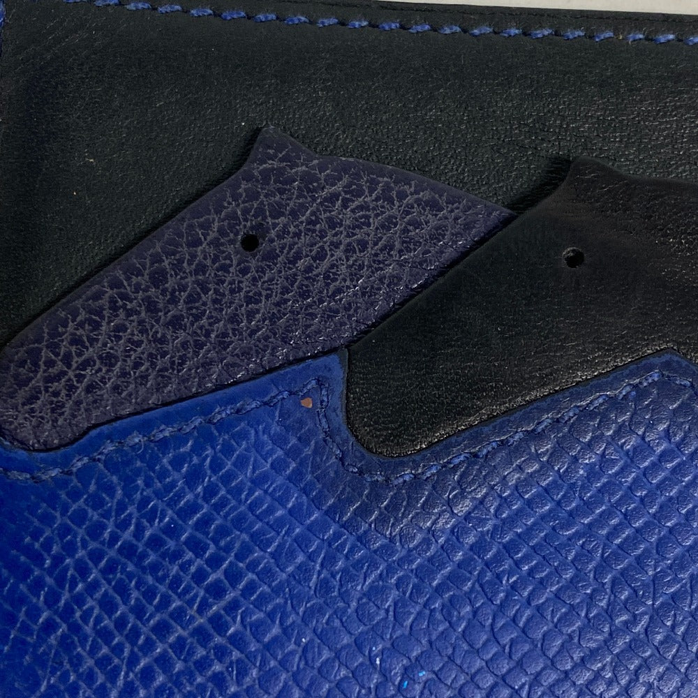 HERMES Card Case Epsom black Made in 2018 Petite Horizontal mens Used Authentic