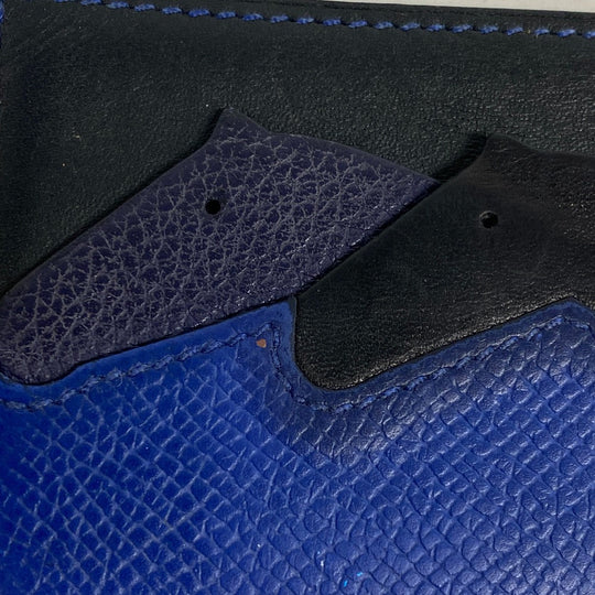 HERMES Card Case Epsom black Made in 2018 Petite Horizontal mens Used Authentic