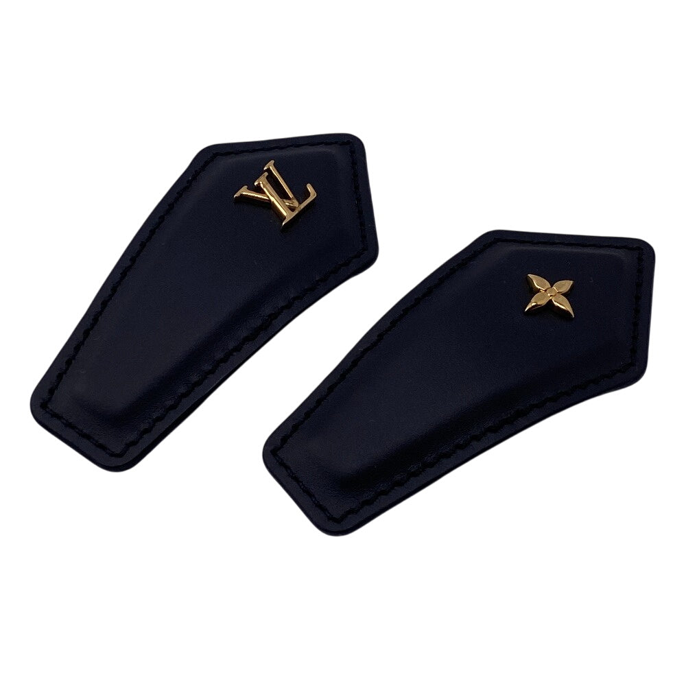 LOUIS VUITTON Valletta M01442 Leather, Gold Plated black Barrette LV Backstage Women Used Authentic
