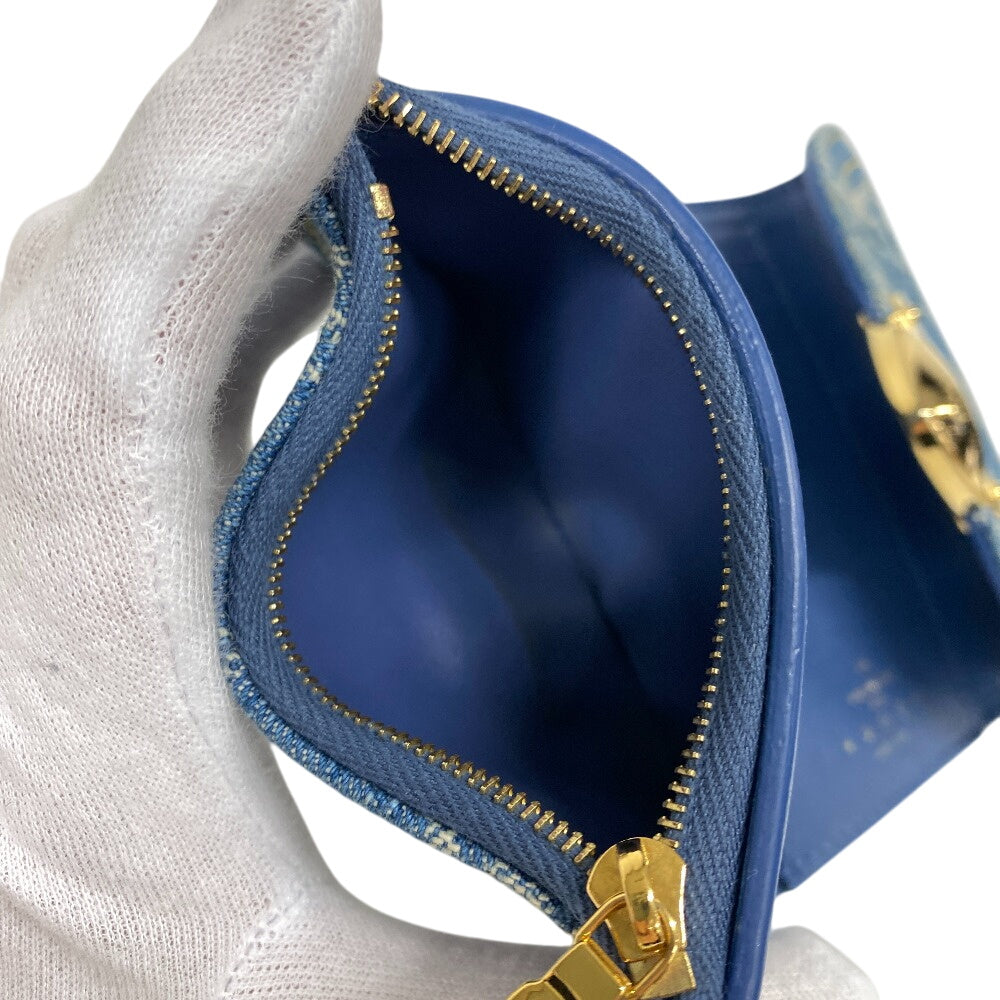 LOUIS VUITTON Tri-fold wallet M82959 Monogram denim, leather blue Portefeuille Victorine