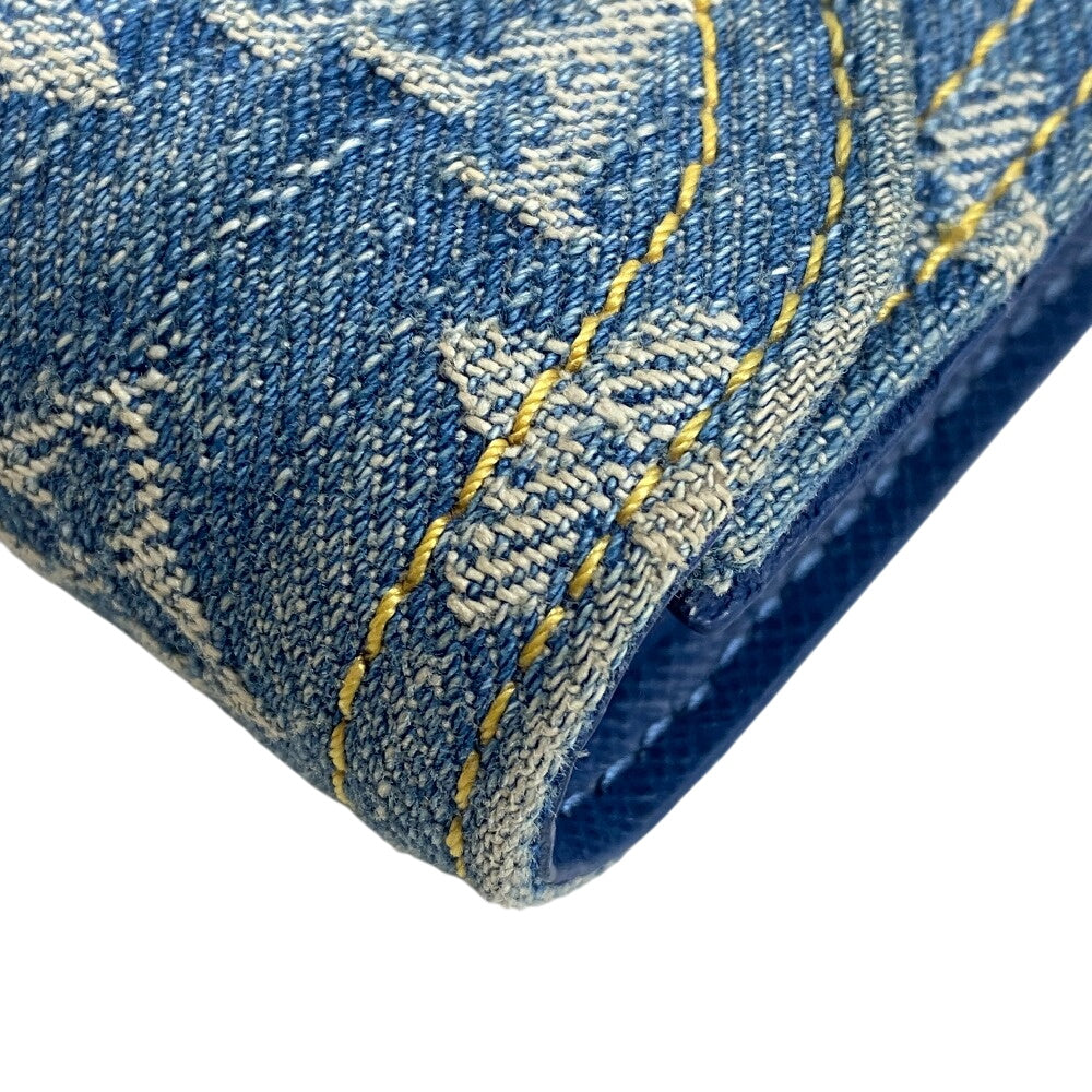 LOUIS VUITTON Tri-fold wallet M82959 Monogram denim, leather blue Portefeuille Victorine