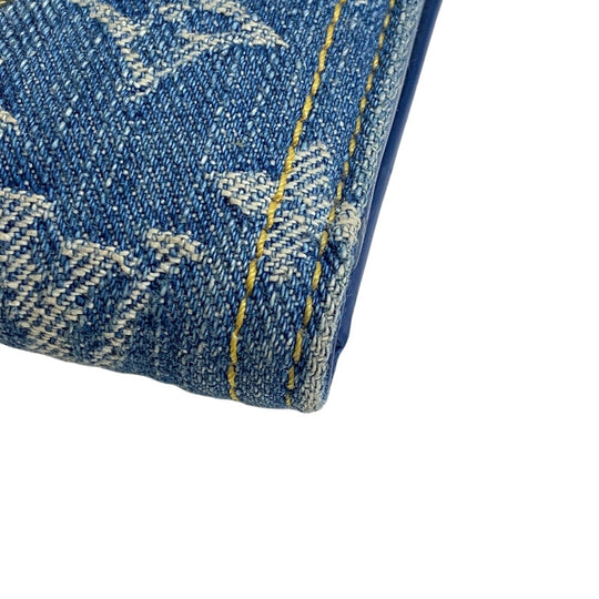 LOUIS VUITTON Tri-fold wallet M82959 Monogram denim, leather blue Portefeuille Victorine
