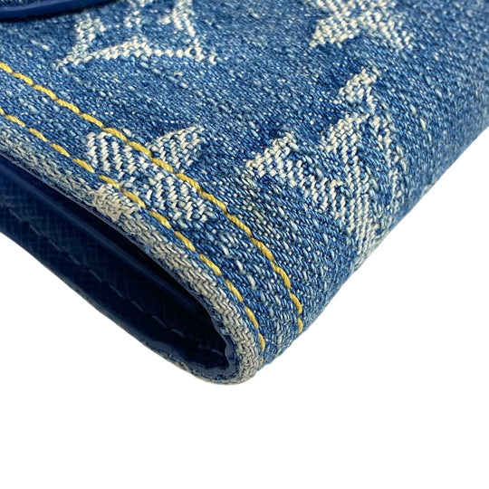 LOUIS VUITTON Tri-fold wallet M82959 Monogram denim, leather blue Portefeuille Victorine