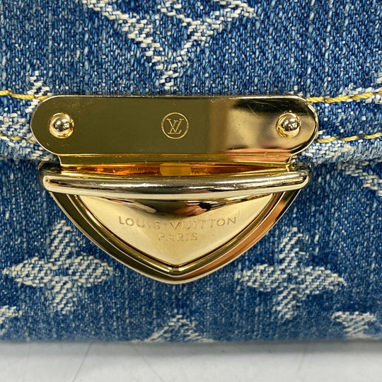 LOUIS VUITTON Tri-fold wallet M82959 Monogram denim, leather blue Portefeuille Victorine