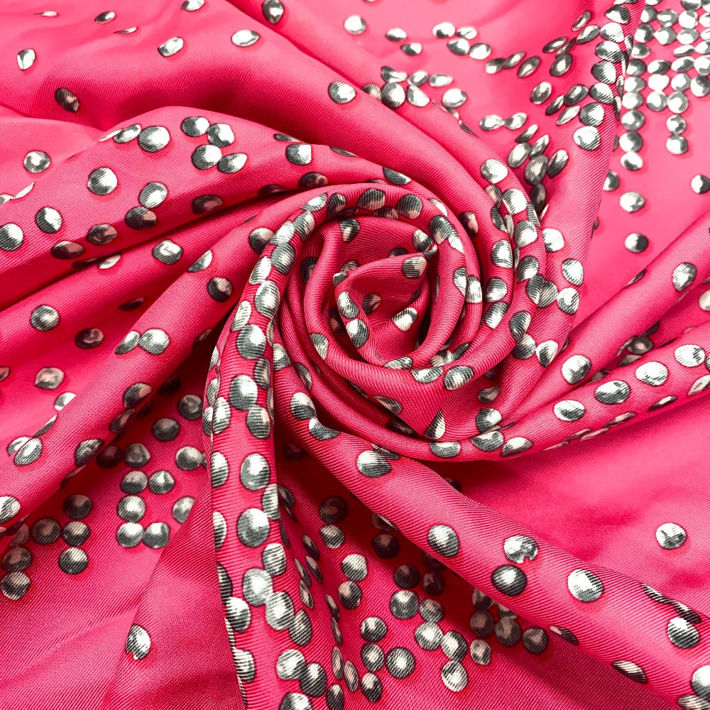 HERMES scarf silk pink Carre90 Cheval de Legende: Legendary Horse Women Used Authentic