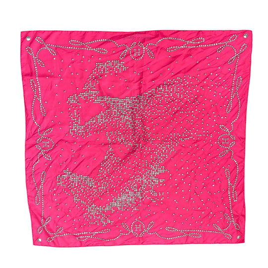 HERMES scarf silk pink Carre90 Cheval de Legende: Legendary Horse Women Used Authentic