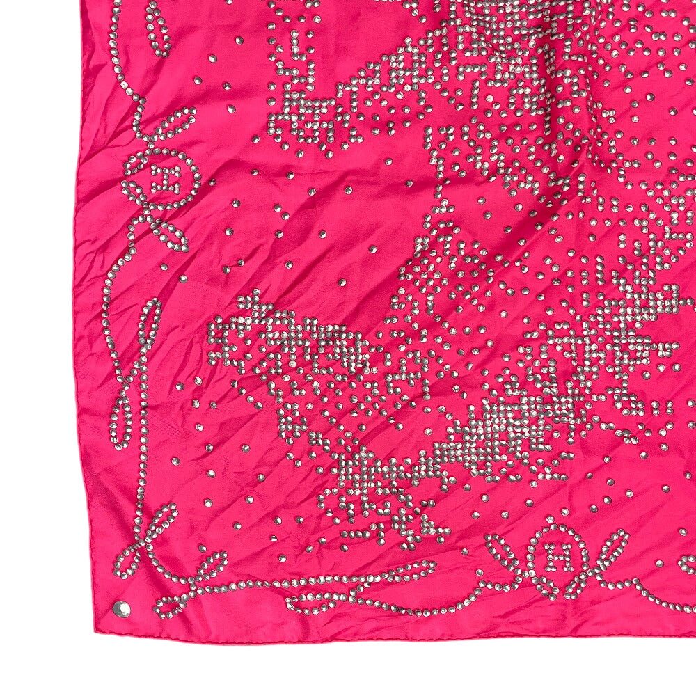 HERMES scarf silk pink Carre90 Cheval de Legende: Legendary Horse Women Used Authentic