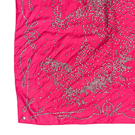 HERMES scarf silk pink Carre90 Cheval de Legende: Legendary Horse Women Used Authentic