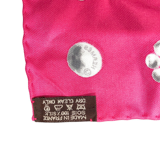HERMES scarf silk pink Carre90 Cheval de Legende: Legendary Horse Women Used Authentic