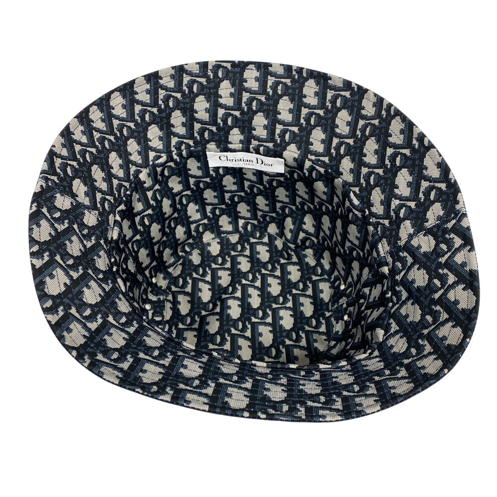 Dior hat Polyester, Cotton Navy Teddy-D Oblique unisex(Unisex) Used Authentic