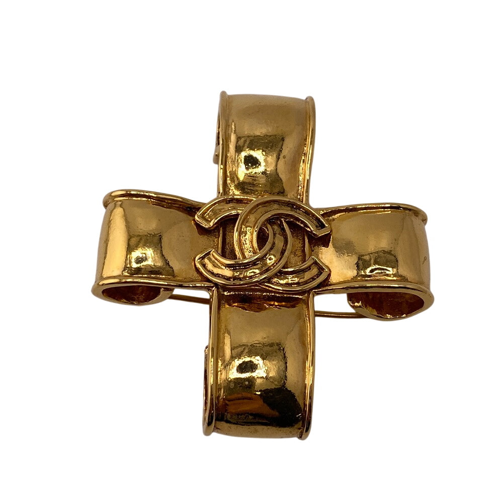 CHANEL Brooch Gold Plated gold COCO Mark Women Used Authentic