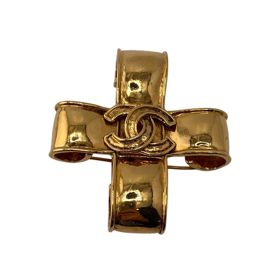 CHANEL Brooch Gold Plated gold COCO Mark Women Used Authentic