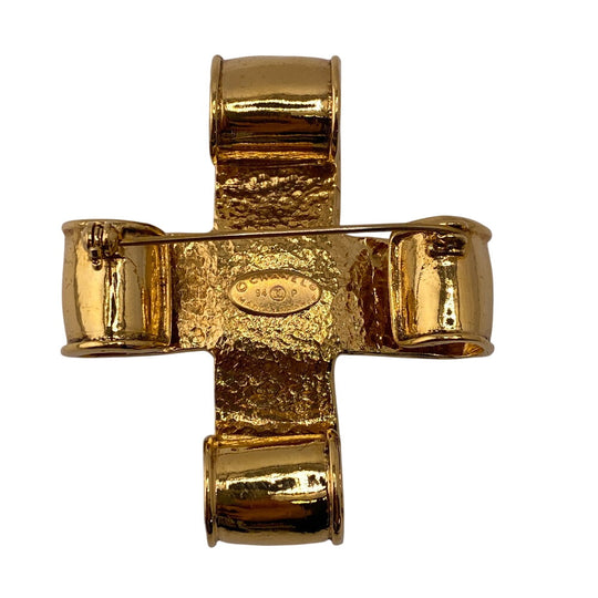 CHANEL Brooch Gold Plated gold COCO Mark Women Used Authentic