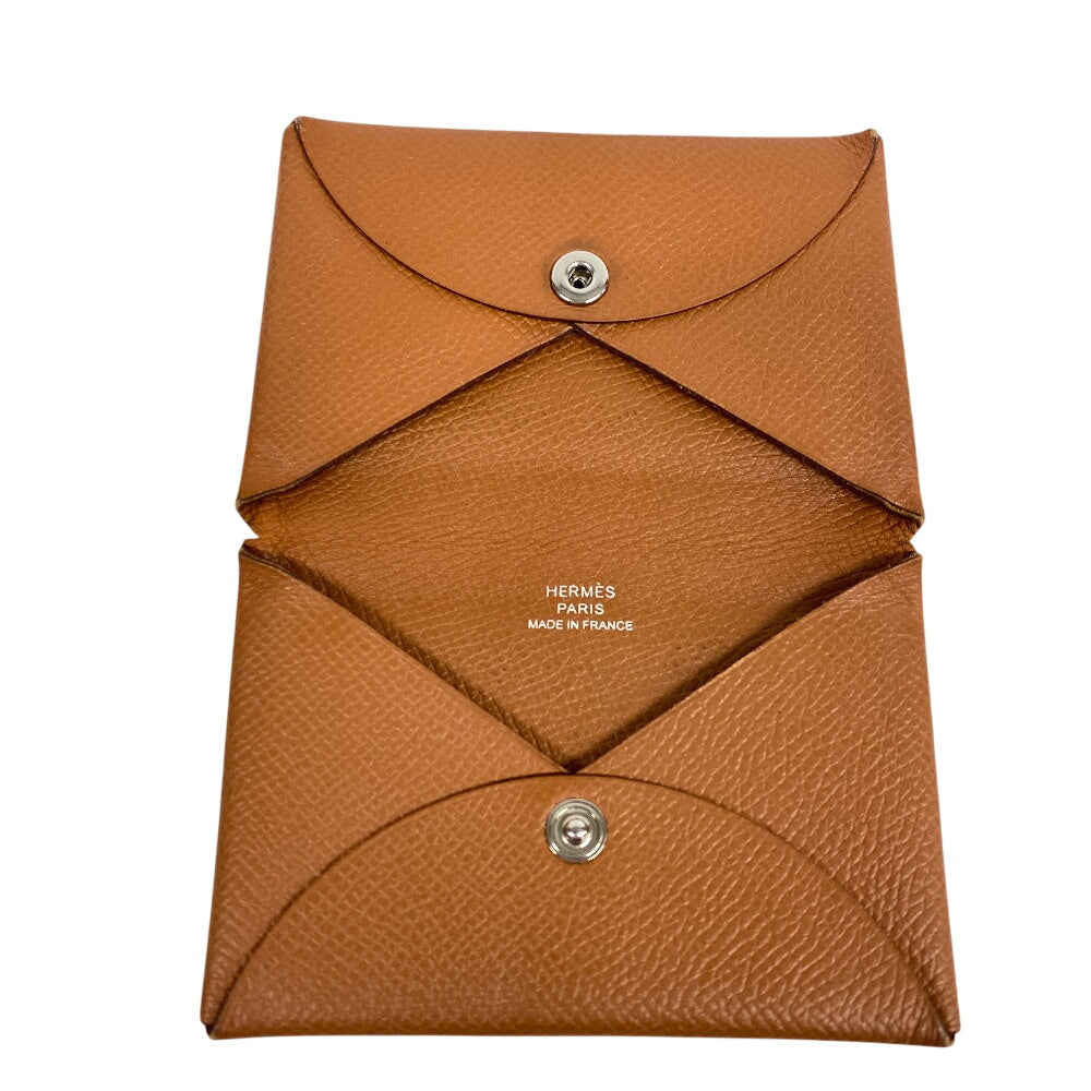 HERMES Coin case Epsom beige Made in 2017 Calvi mens Used Authentic