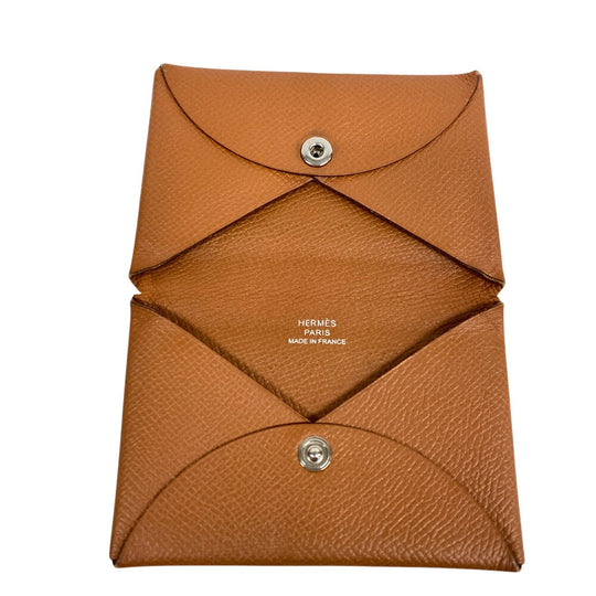HERMES Coin case Epsom beige Made in 2017 Calvi mens Used Authentic
